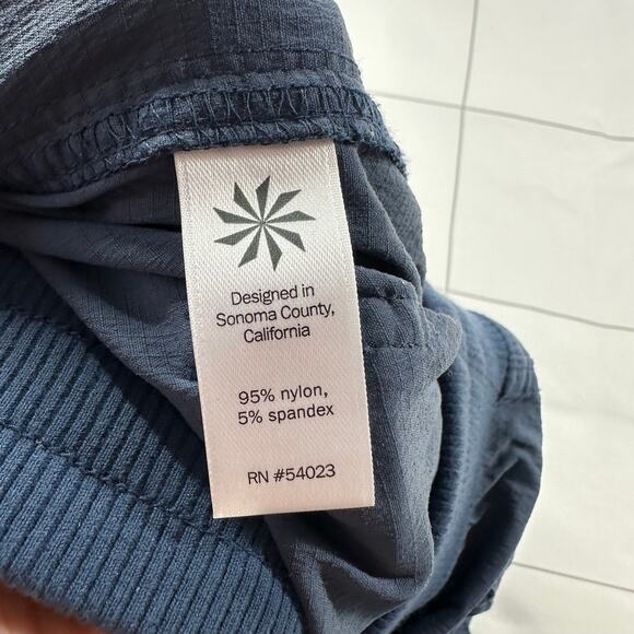 Athleta Pants Womens 8 Blue Trekkie Cropped Ankle Nylon Hiking Athletic Ripstop - Picture 5 of 12